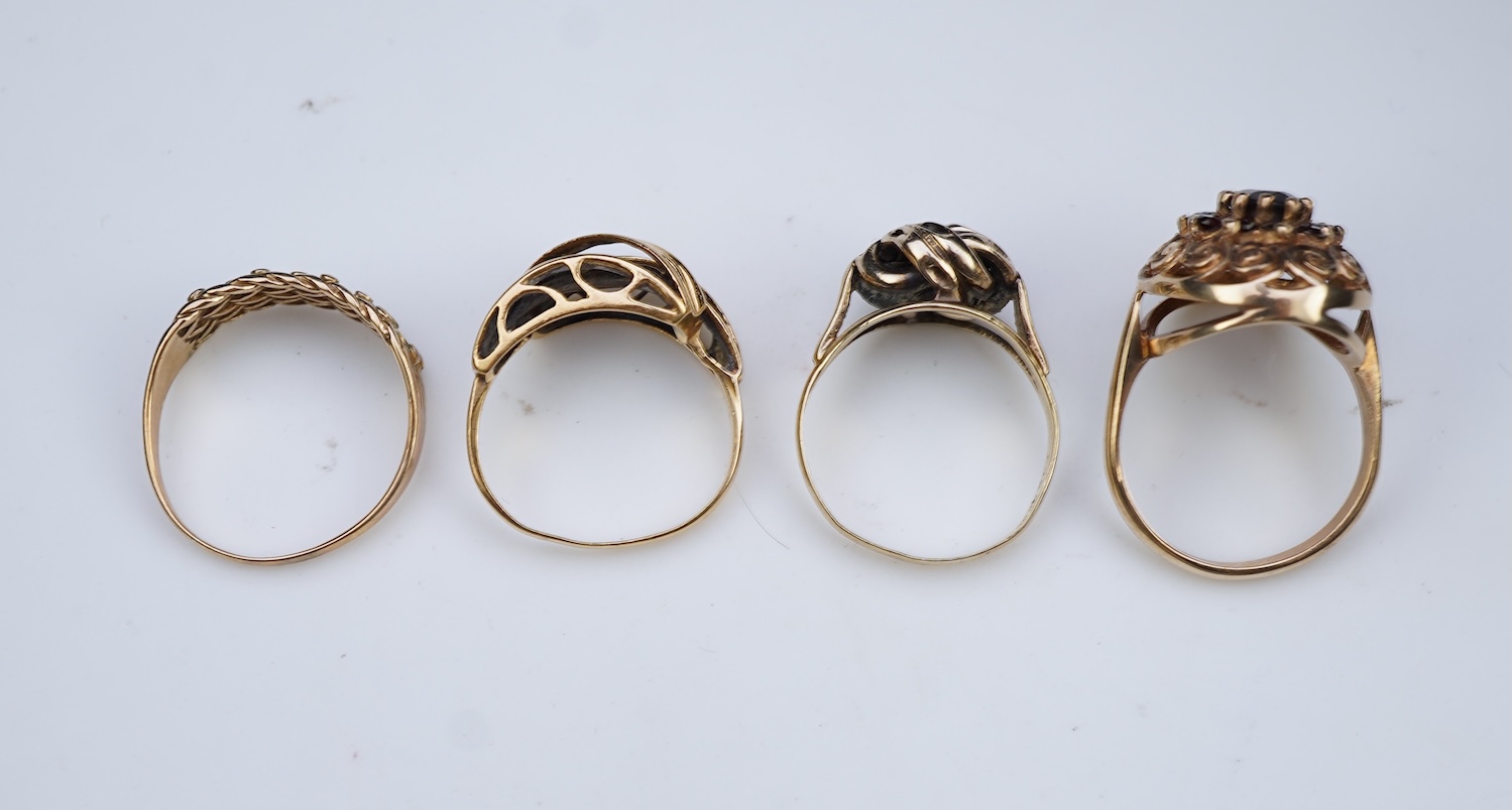 A collection of four rings
